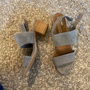 Toms grey heels